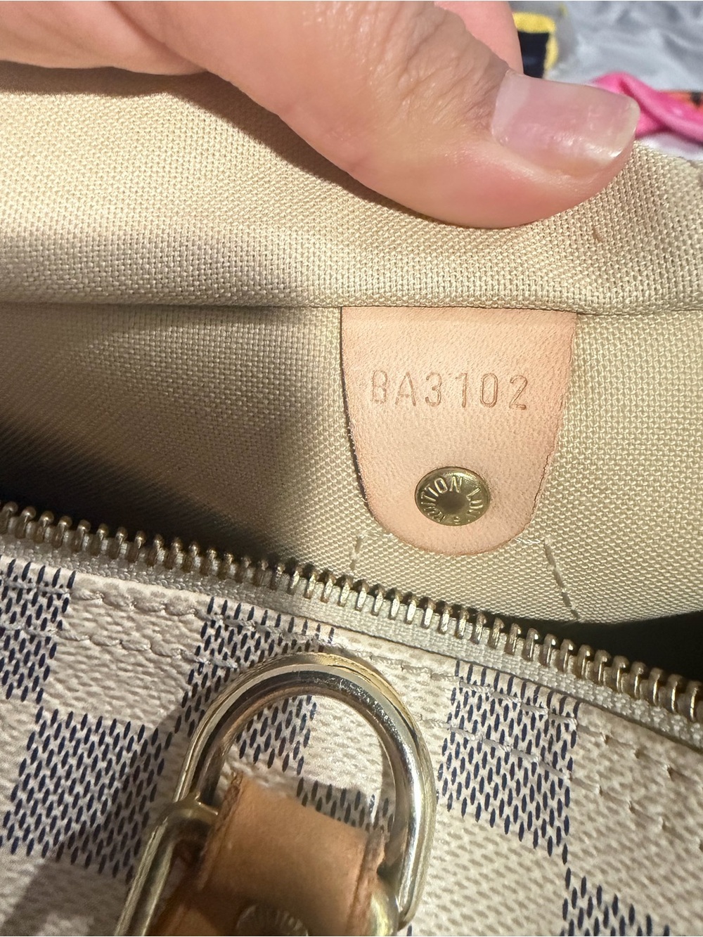 LOUIS VUITTON DAMIER AZUR SPEEDY 30 - AUTHENTIC W/COA BOX AND DUSTY. Giftable - Picture 4 of 15
